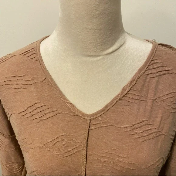 Hesed Small Textured Camel Long Sleeve Shirt - Picture 6 of 10